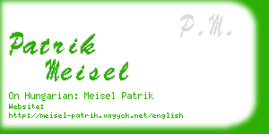 patrik meisel business card